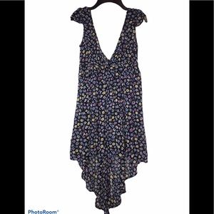 D-Signed Floral Sheer hi low dress size S